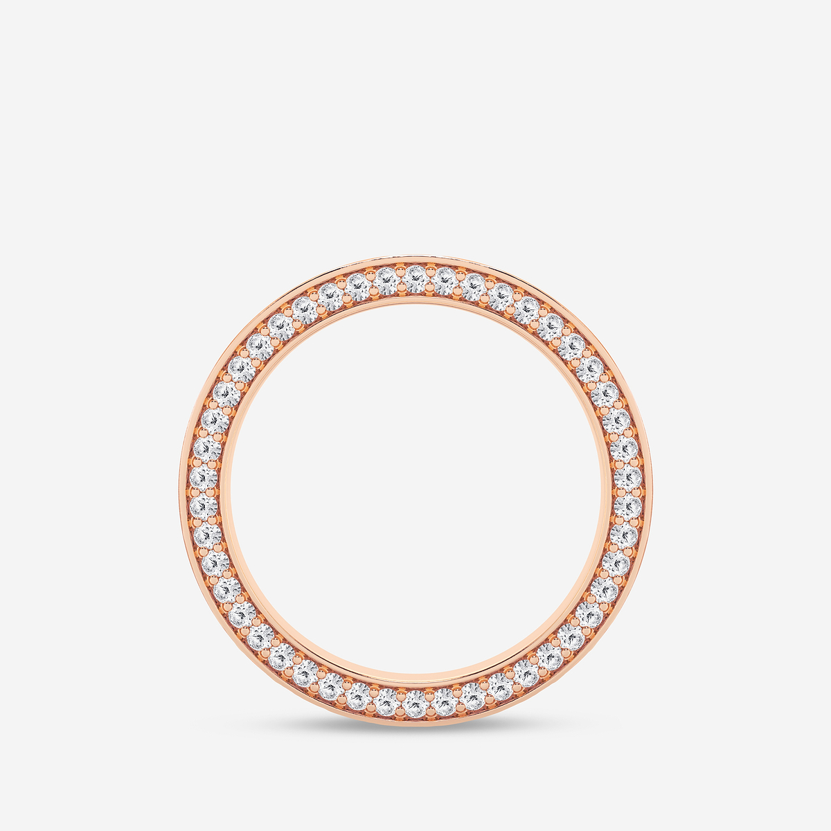 Additional Image 1 for  7/8 ctw Round Lab Grown Diamond 4mm Sandblast Finish Flat Eternity Band